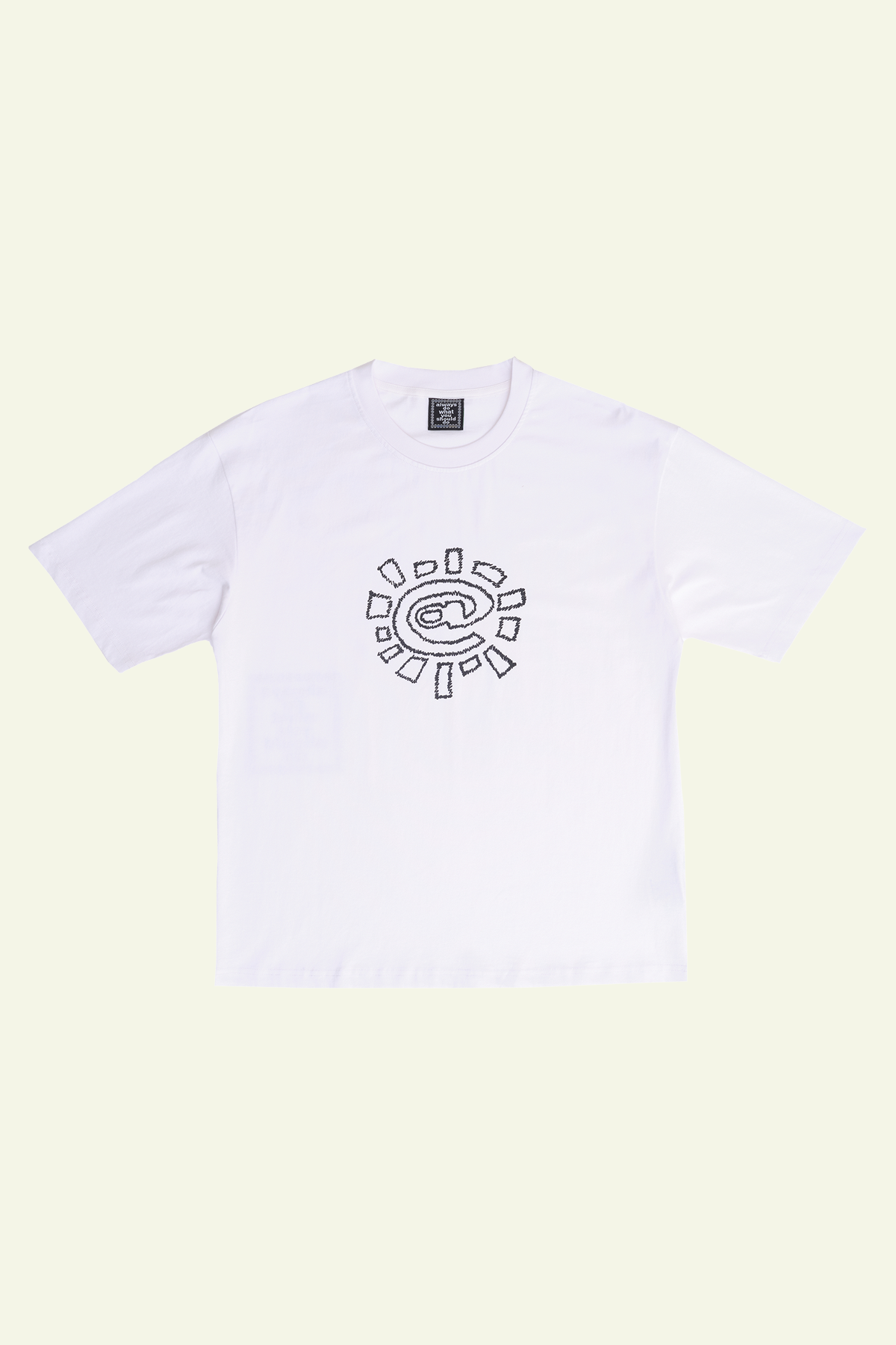 トップス ALWAYS SKETCHY SUN T-SHIRT WHITE Always Do What You Should Do Sketchy @Sun T-Shirt - White – Pass~Port