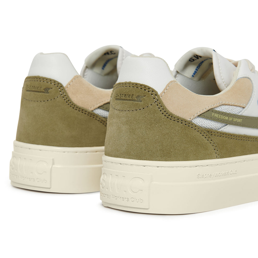Pearl S-Strike - Suede Mix- White/Moss