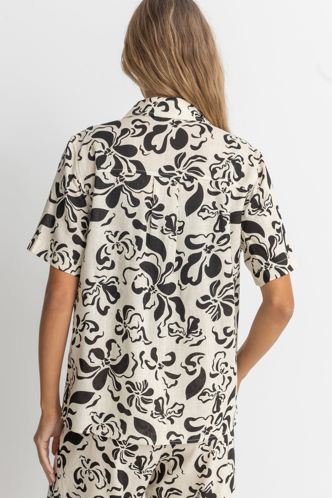 Sundance Floral Short Sleeve Shirt– Natural