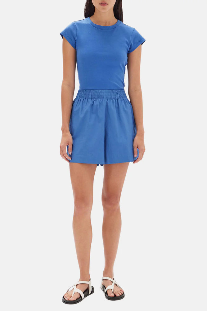 Jaida Poplin Short - Lapis