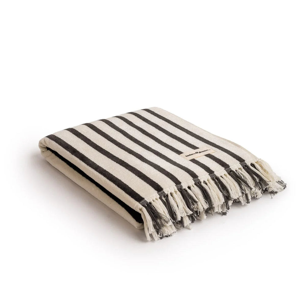 The Beach Towel - Monaco Black Stripe