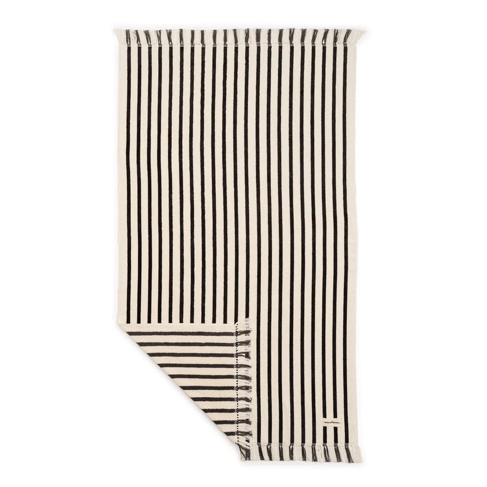 The Beach Towel - Monaco Black Stripe