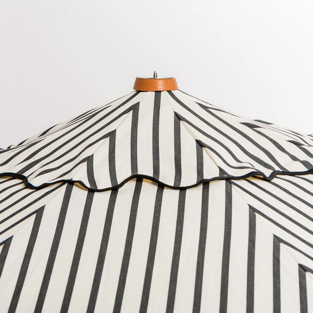 The Market Umbrella - Monaco Black Stripe