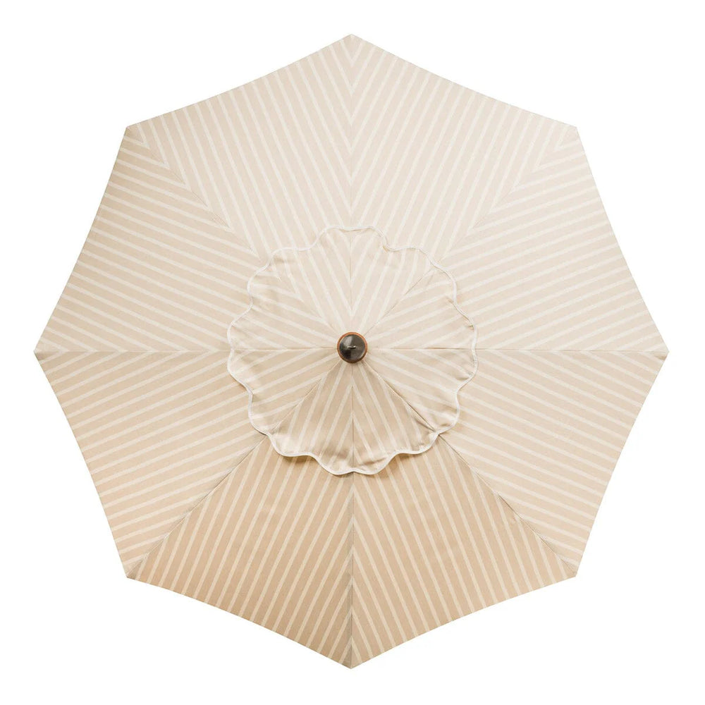 The Market Umbrella - Monaco Natural Stripe