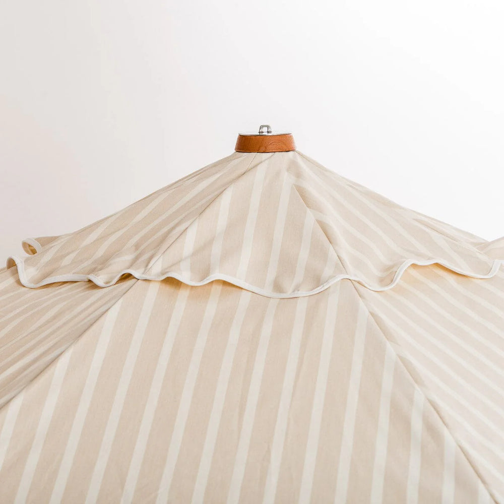 The Market Umbrella - Monaco Natural Stripe