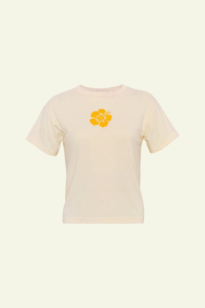 Hibiscus Baby Tee - Butter