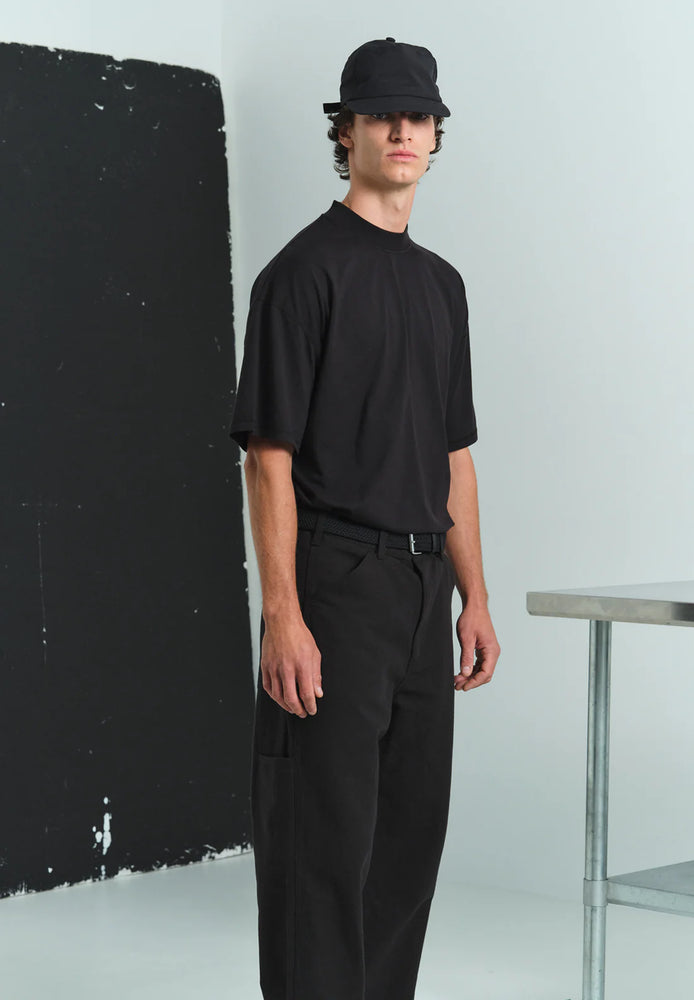 Mens Linen/Cotton Work Pant - Black