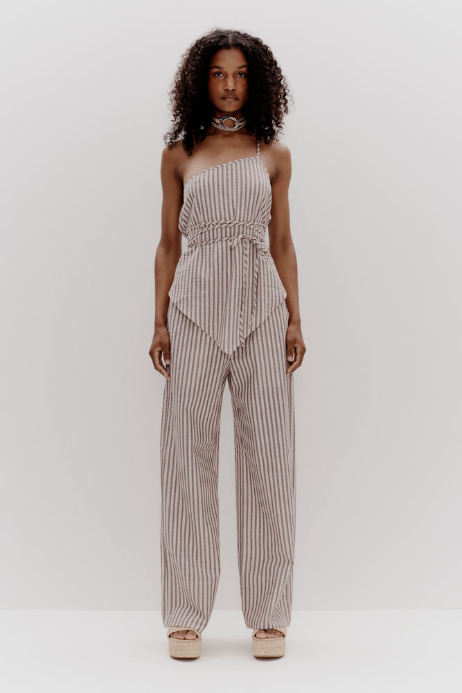 Downtown Relaxed Pant– Cotton Stripe