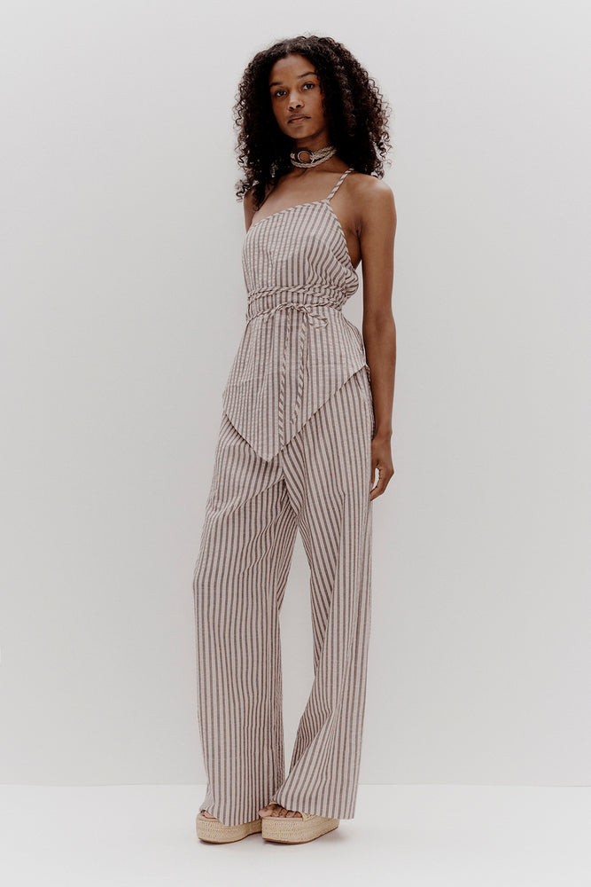 Cassidy Asymmetric Top – Cotton Stripe