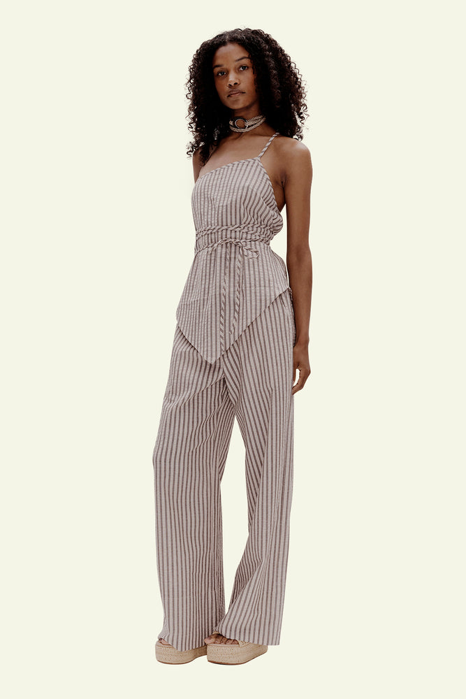 Downtown Relaxed Pant– Cotton Stripe