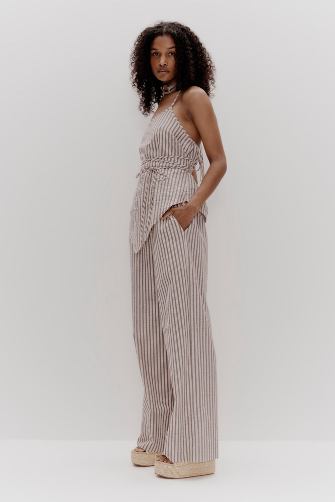 Cassidy Asymmetric Top – Cotton Stripe