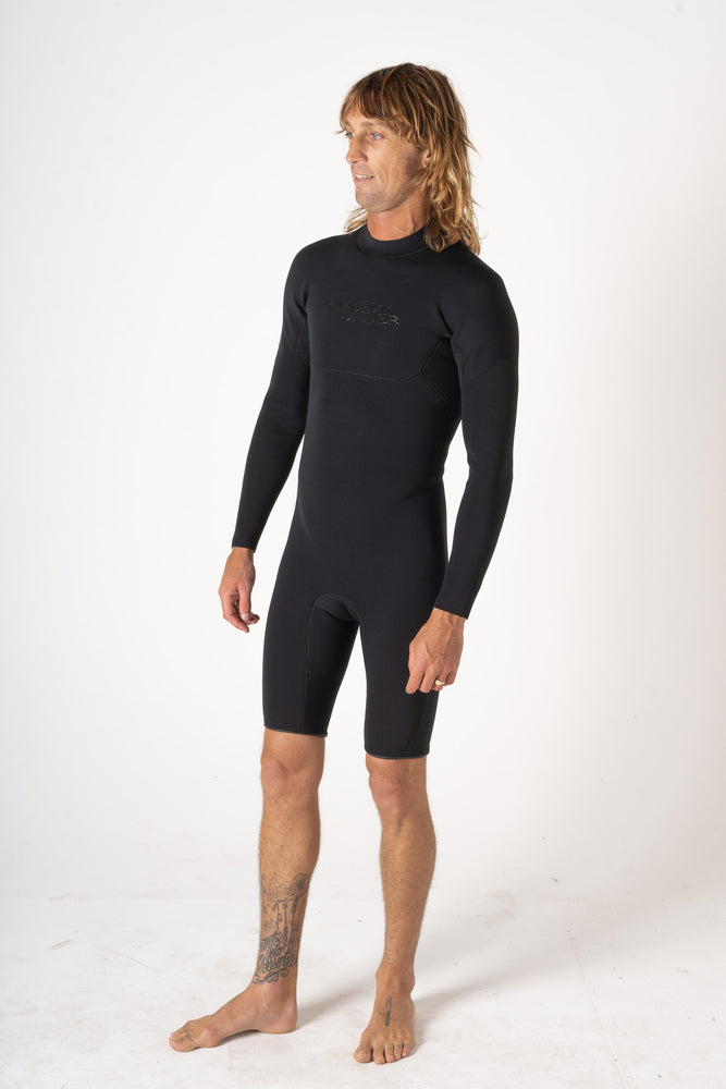 Mens Long Sleeve Springsuit - Black