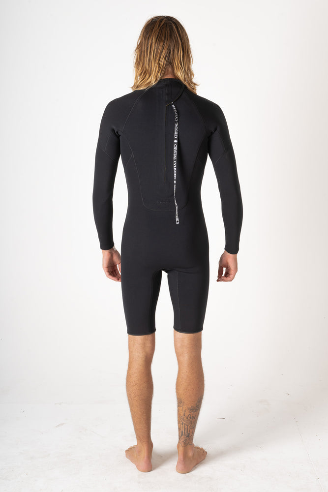 Mens Long Sleeve Springsuit - Black