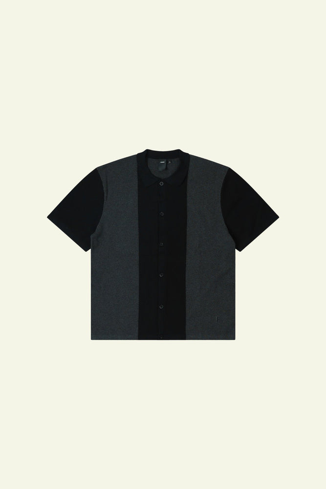 Marilyn Knit S/S Shirt - Black Charcoal