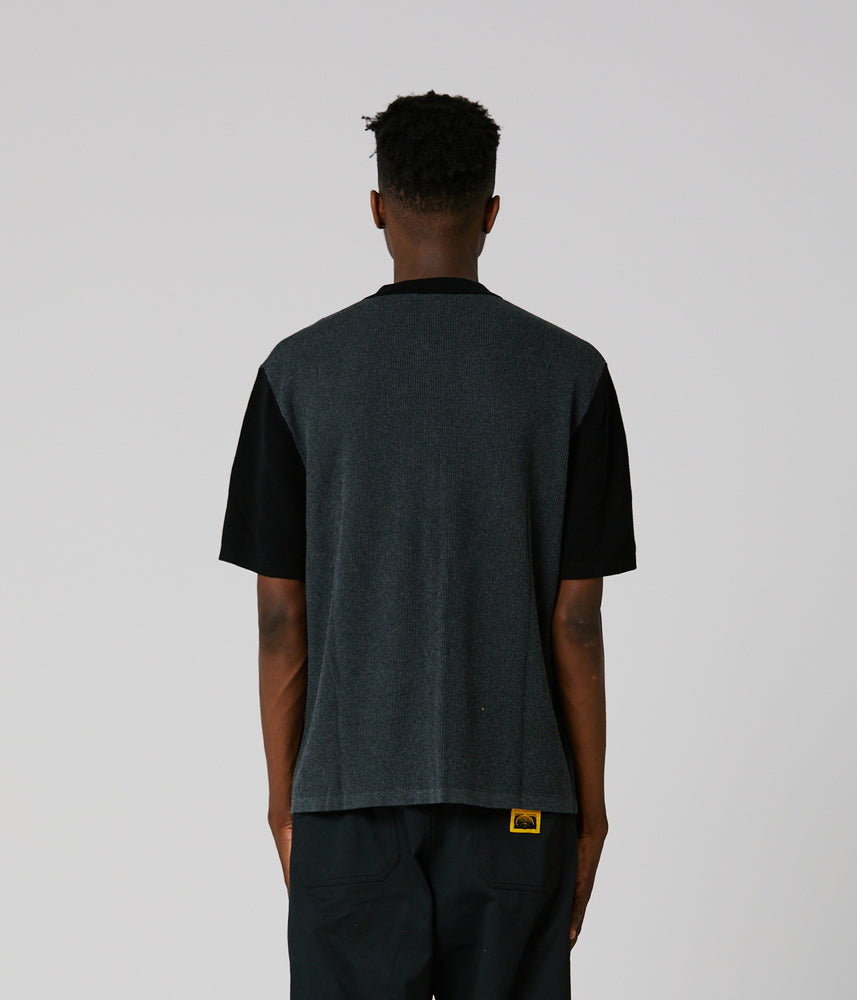 Marilyn Knit S/S Shirt - Black Charcoal