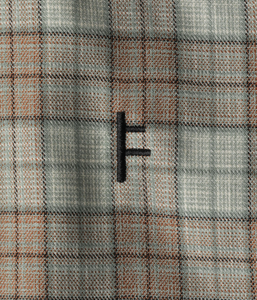 Manners Check S/S Shirt - Green Brown