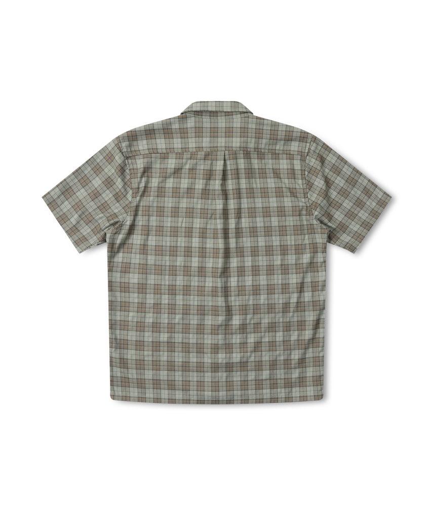 Manners Check S/S Shirt - Green Brown