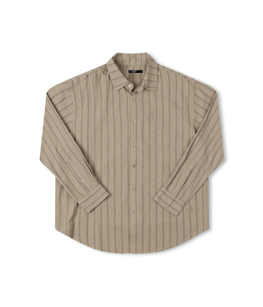 Reynolds Striped L/S Shirt – Moss