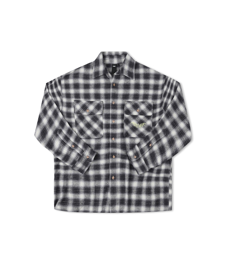 Manners Plaid L/S Shirt - Black