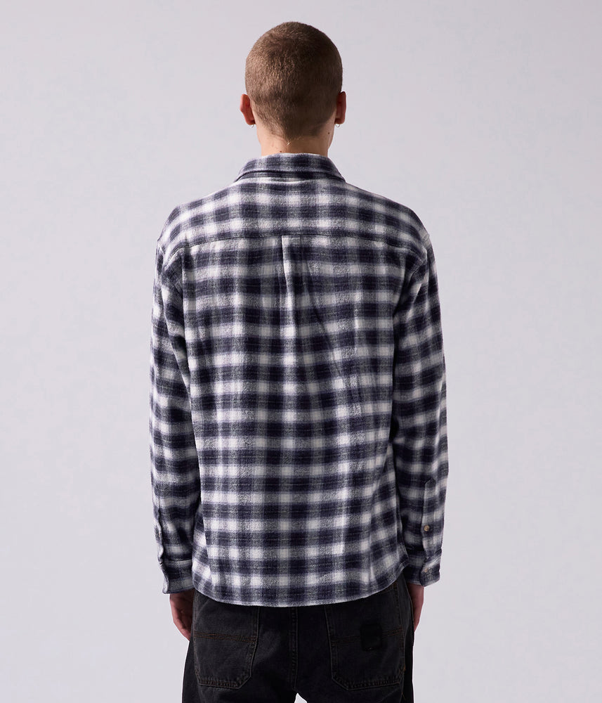 Manners Plaid L/S Shirt - Black