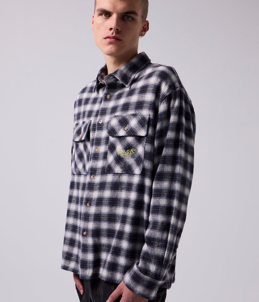 Manners Plaid L/S Shirt - Black