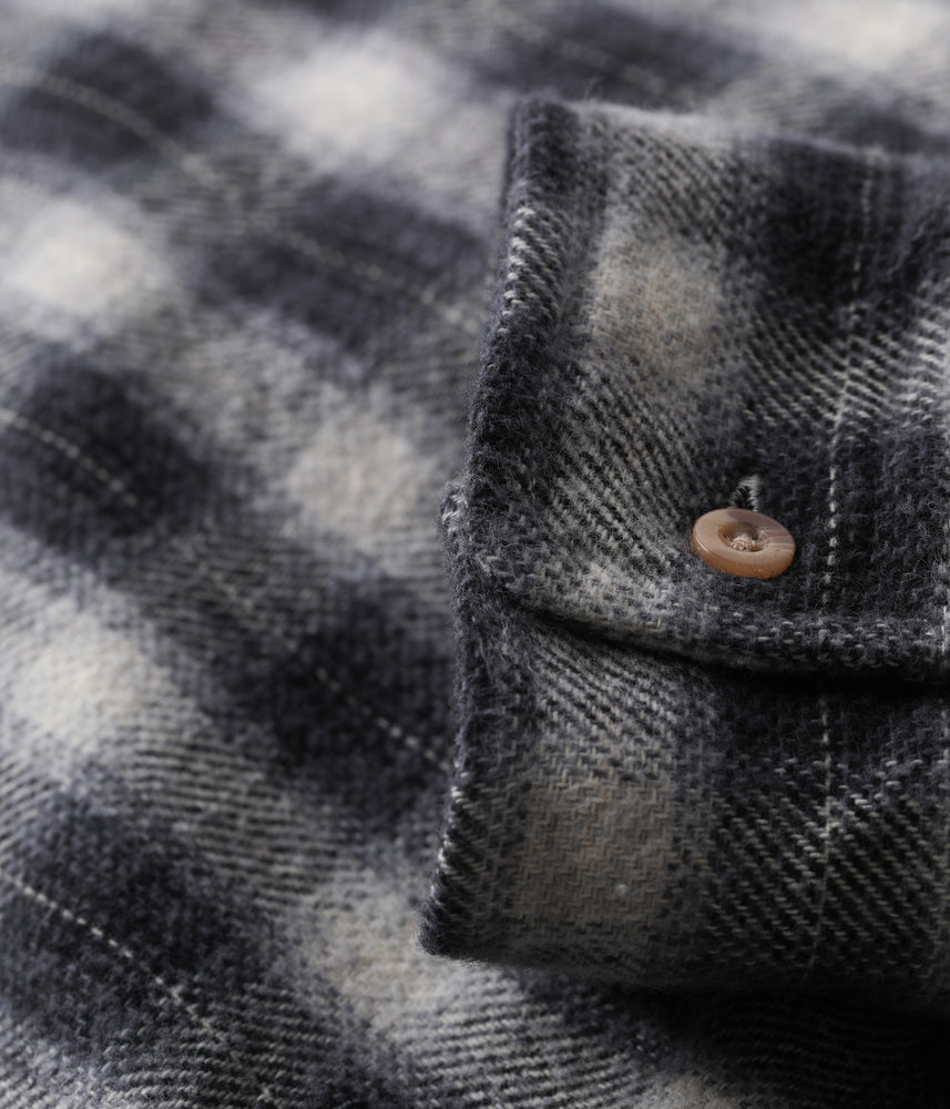 Manners Plaid L/S Shirt - Black