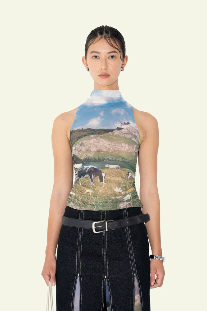 Ruched Turtle Neck Tank - Bucolic