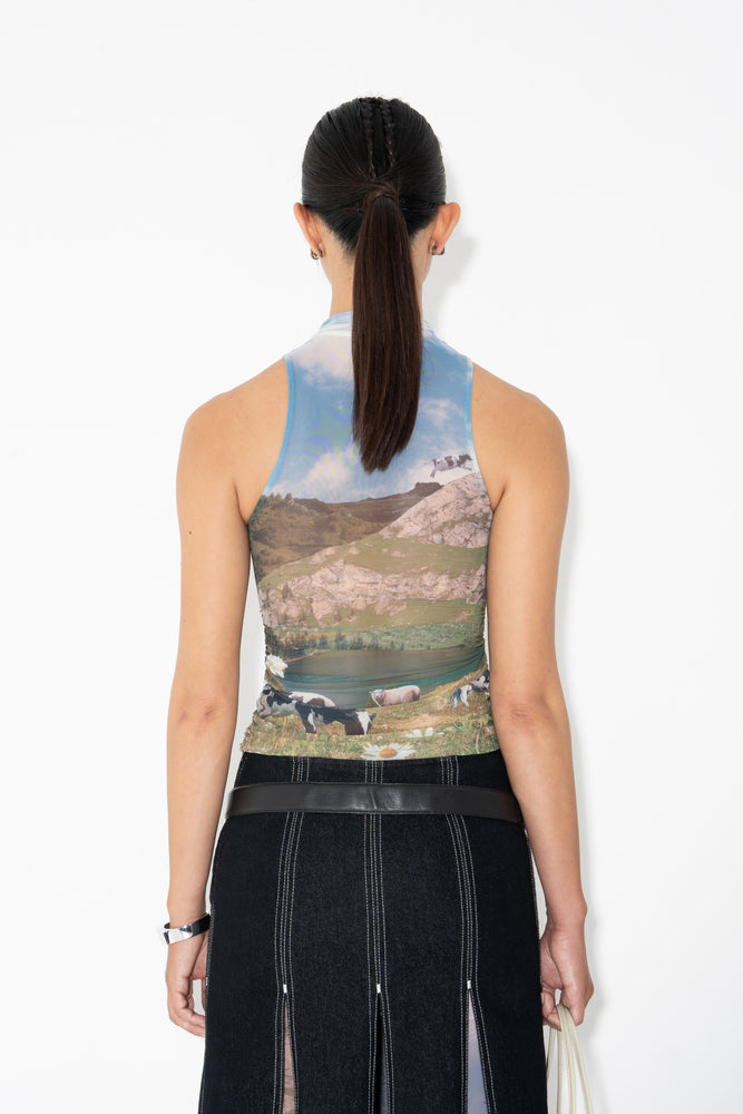 Ruched Turtle Neck Tank - Bucolic