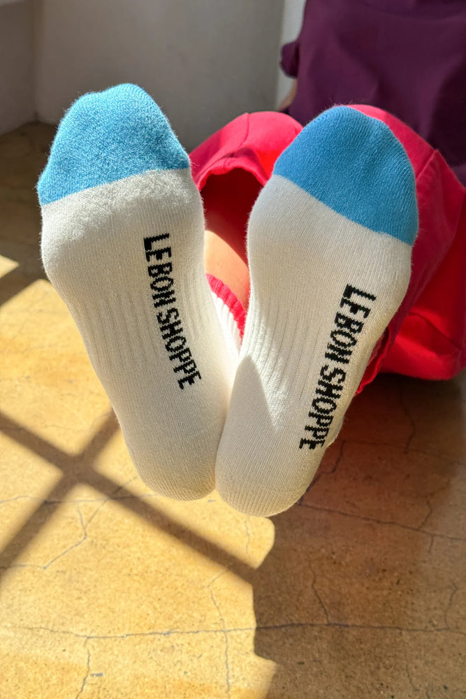 Color Block Girlfriend Sock - Blue Red