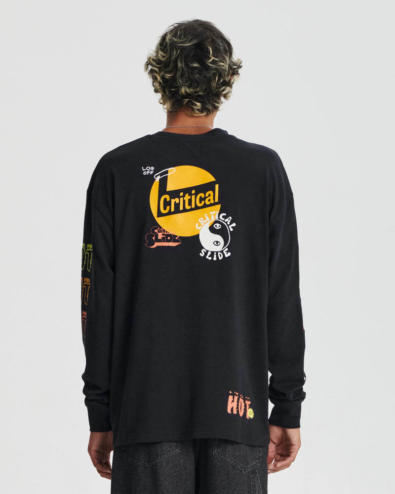 Mixed up Long Sleeve Tee - Black