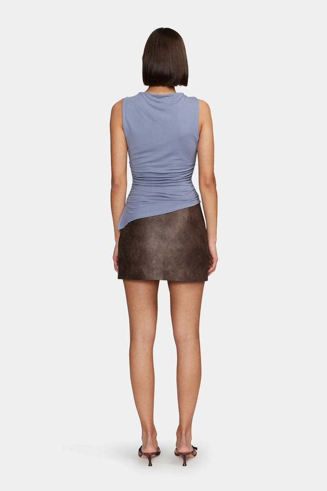 Robbie Pu Mini Skirt - Chocolate