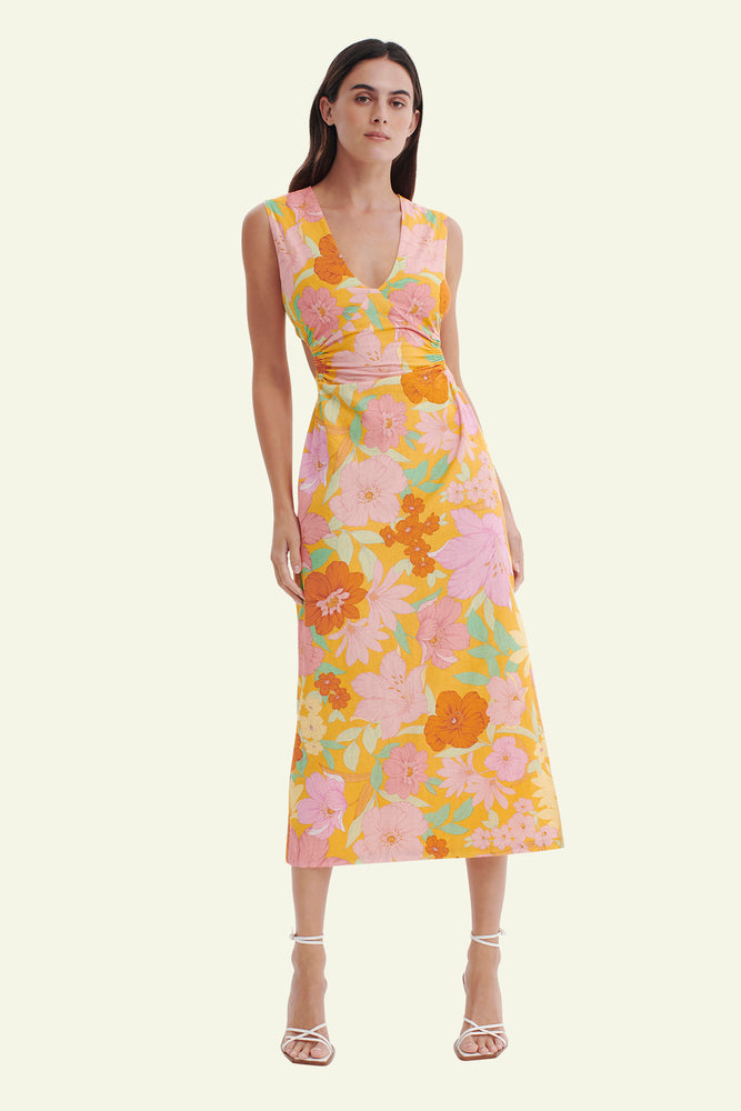 
            
                Load image into Gallery viewer, Paige Midi Dress - Orange Tropic
            
        