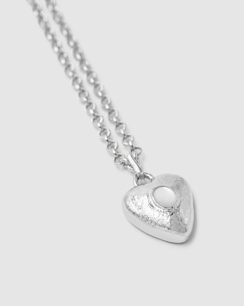 Pearl Locket Necklace - Silver