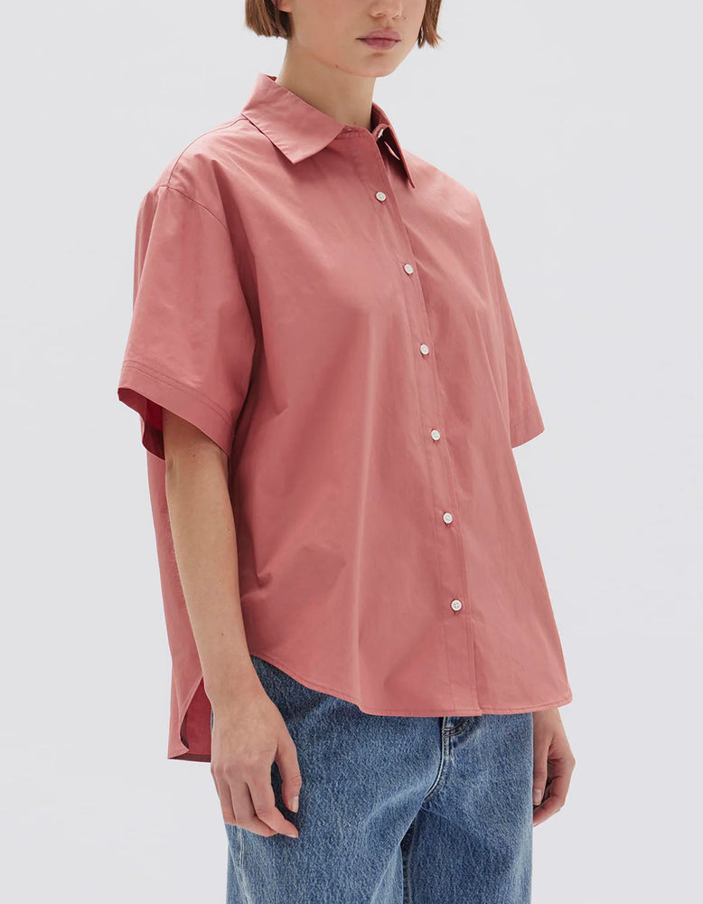 Tala Poplin Short Sleeve Shirt – Lotus