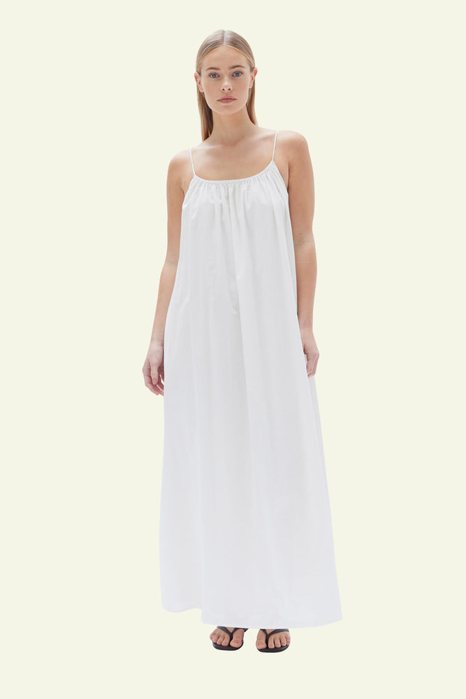 Rosalia Cotton Voile Maxi Dress- White