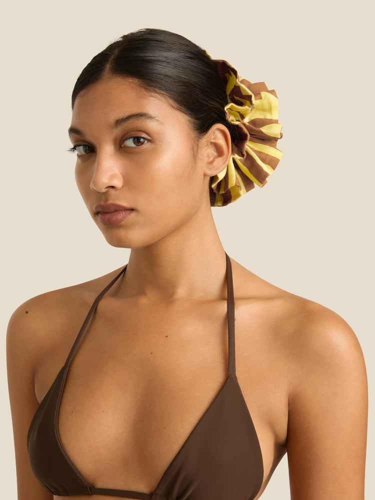 Ruffle Scrunchie - Clove Dulce