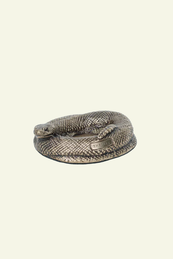 Rattlesnake Incense Holder - Brass