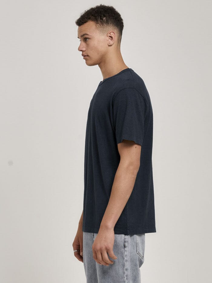 
            
                Load image into Gallery viewer, Hemp Thrills Embro Merch Fit Tee- Petrol
            
        