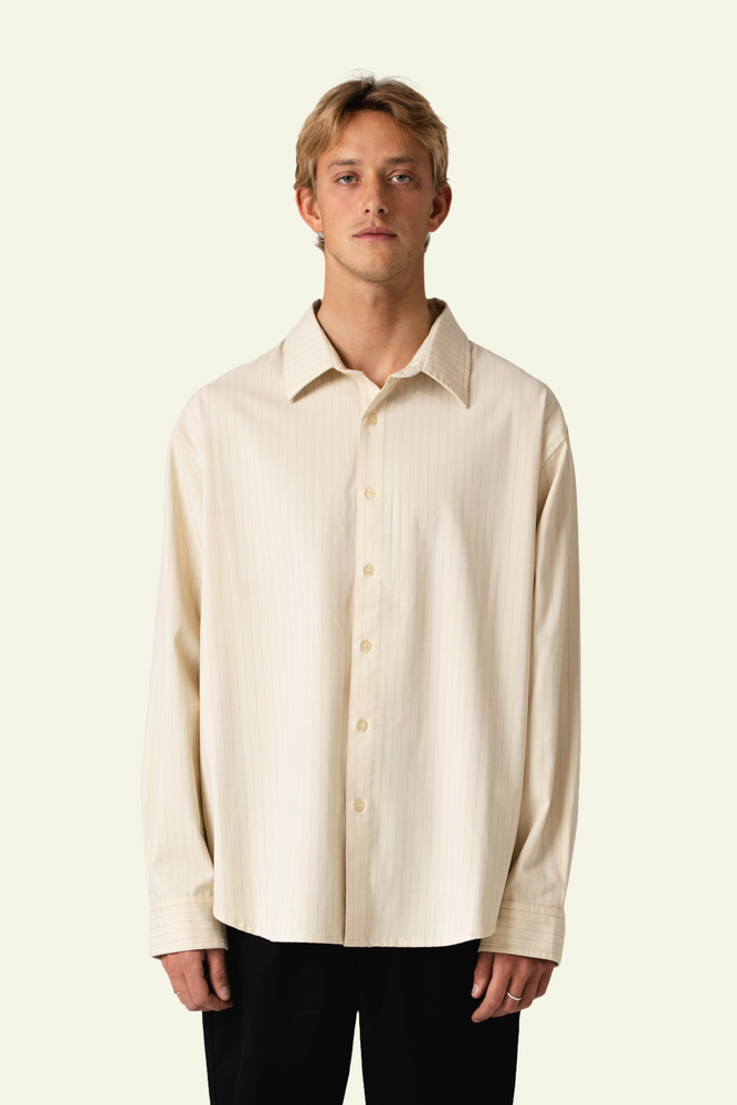 Vivian L/S Stripe Shirt - Creme Stripe