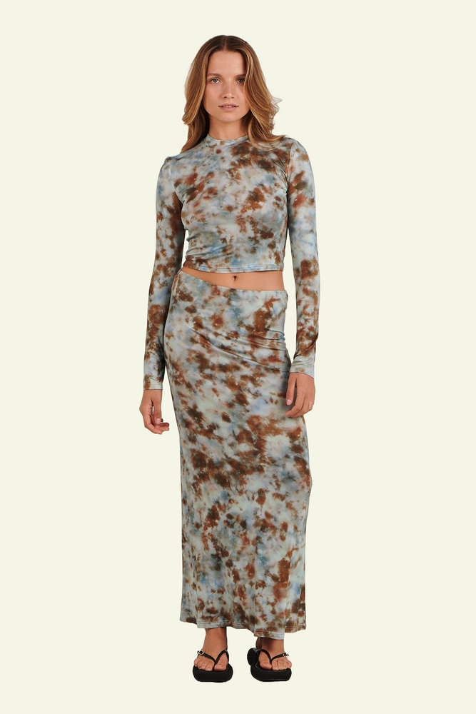 
            
                Load image into Gallery viewer, Georgie Midi Skirt - Earth Tie Dye
            
        