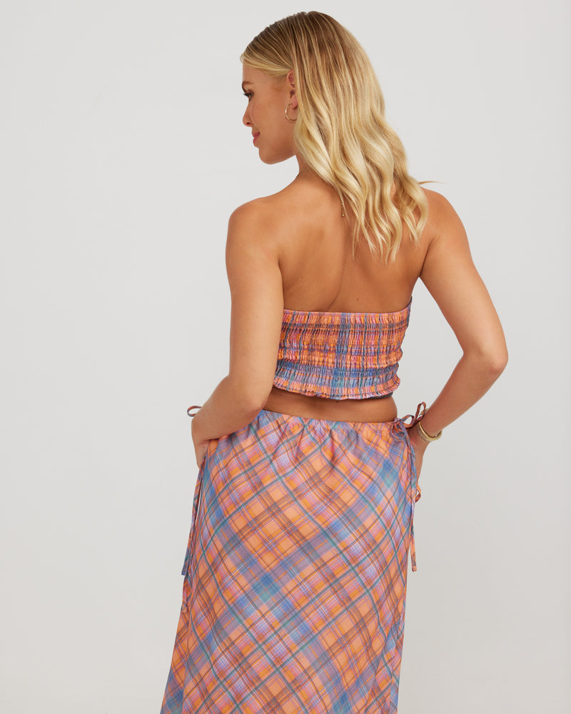 Tillie Crop - Peachy Check