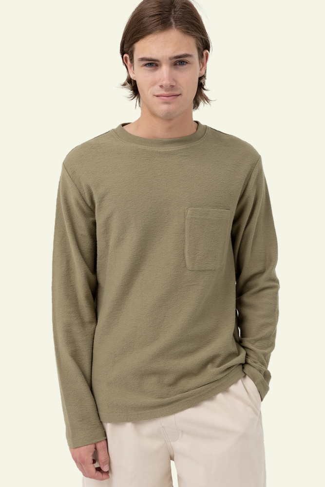 
            
                Load image into Gallery viewer, Vintage Textured L/S T-Shirt - Fatigue
            
        