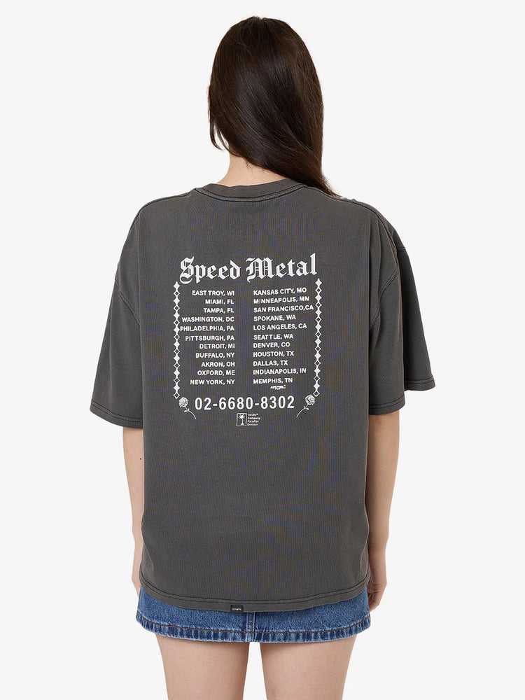 Speed Metal Oversized Tee - Merch Black