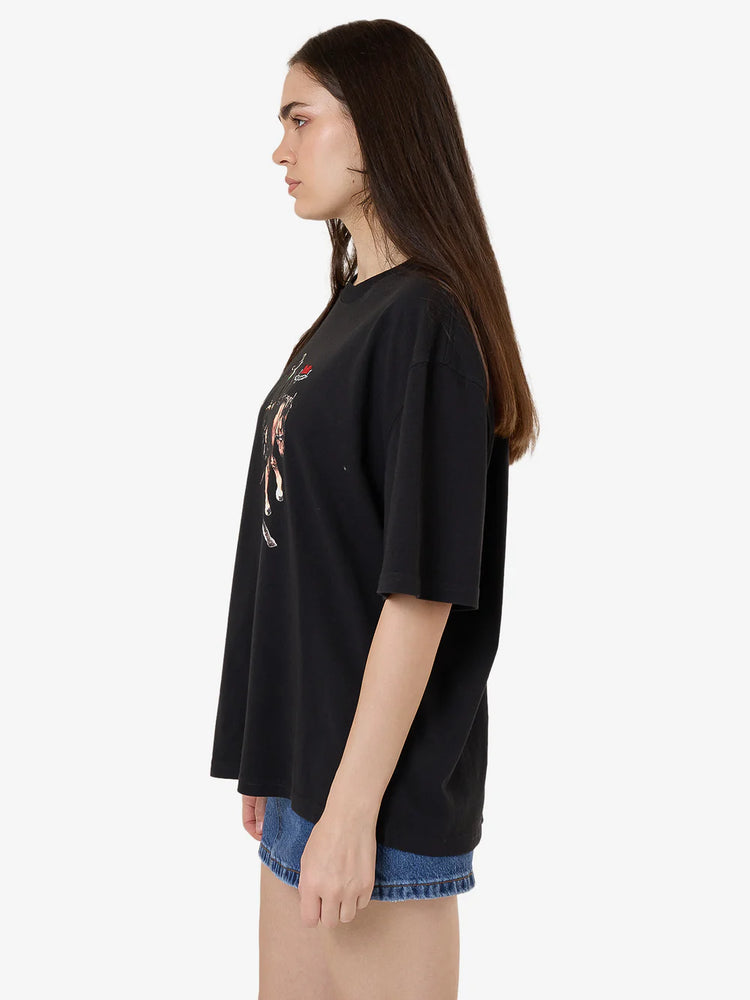 Eternal Outlaw Oversize Tee - Washed Black