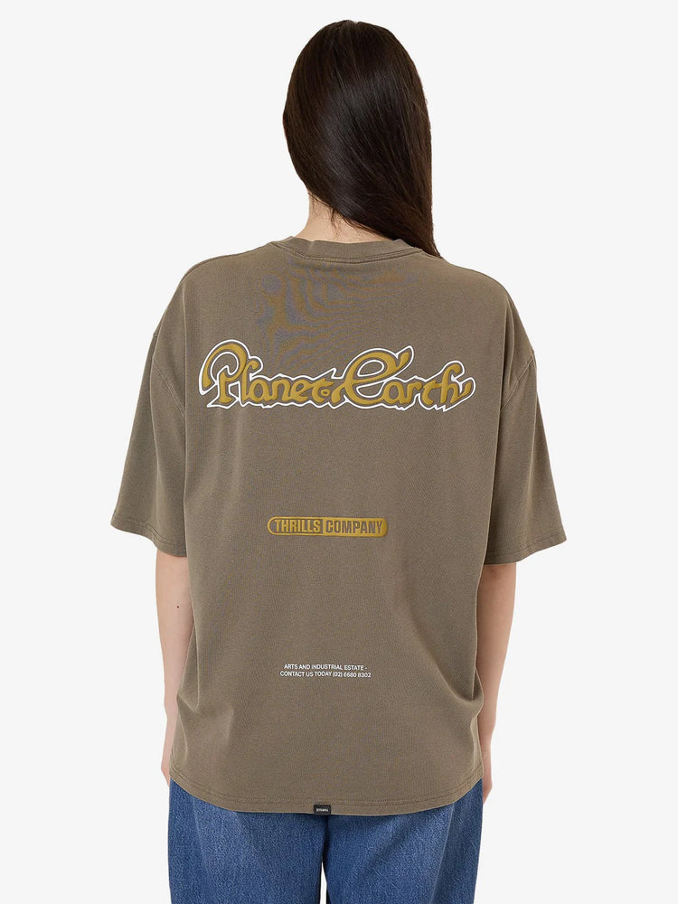 Planet Earth Oversized Tee - Tarmac