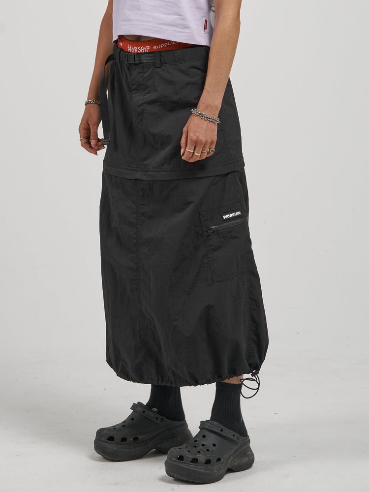 
            
                Load image into Gallery viewer, Worship Cargo Maxi Skirt - Black
            
        