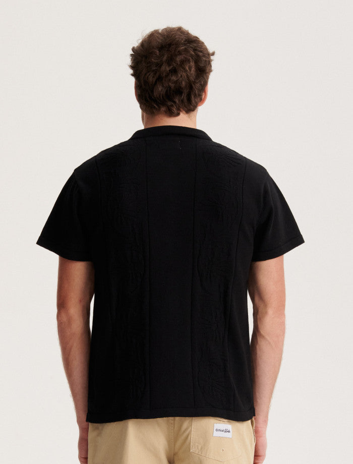 Access Knit Shirt - Black