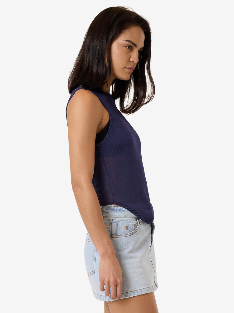 Anais Knit Tank - Estate Blue