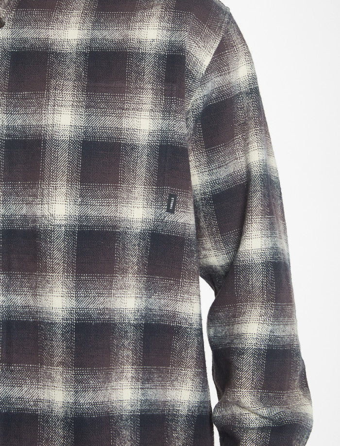 Barrio Long Sleeve Flannel Shirt - Deep Plum