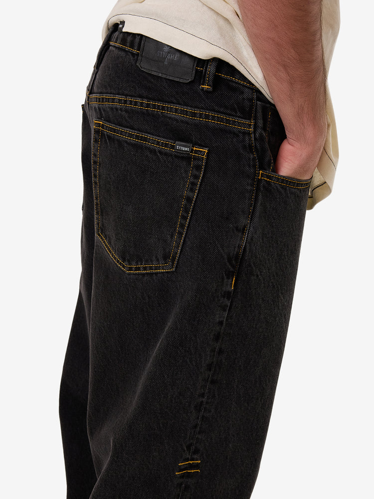 Big Slacker Denim Jean - Black Bull